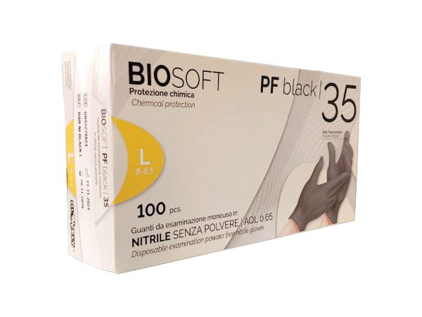 GUANTI IN NITRILE BLACK SENZA POLVERE NON STERILI - immagine 3