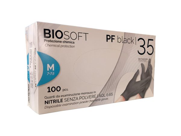 GUANTI IN NITRILE BLACK SENZA POLVERE NON STERILI - immagine 2